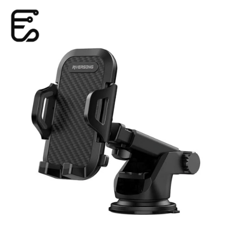 Support Voiture Flexible à Succion Super Puissante, 360° Réglable, Compact et Léger (178g), Noir